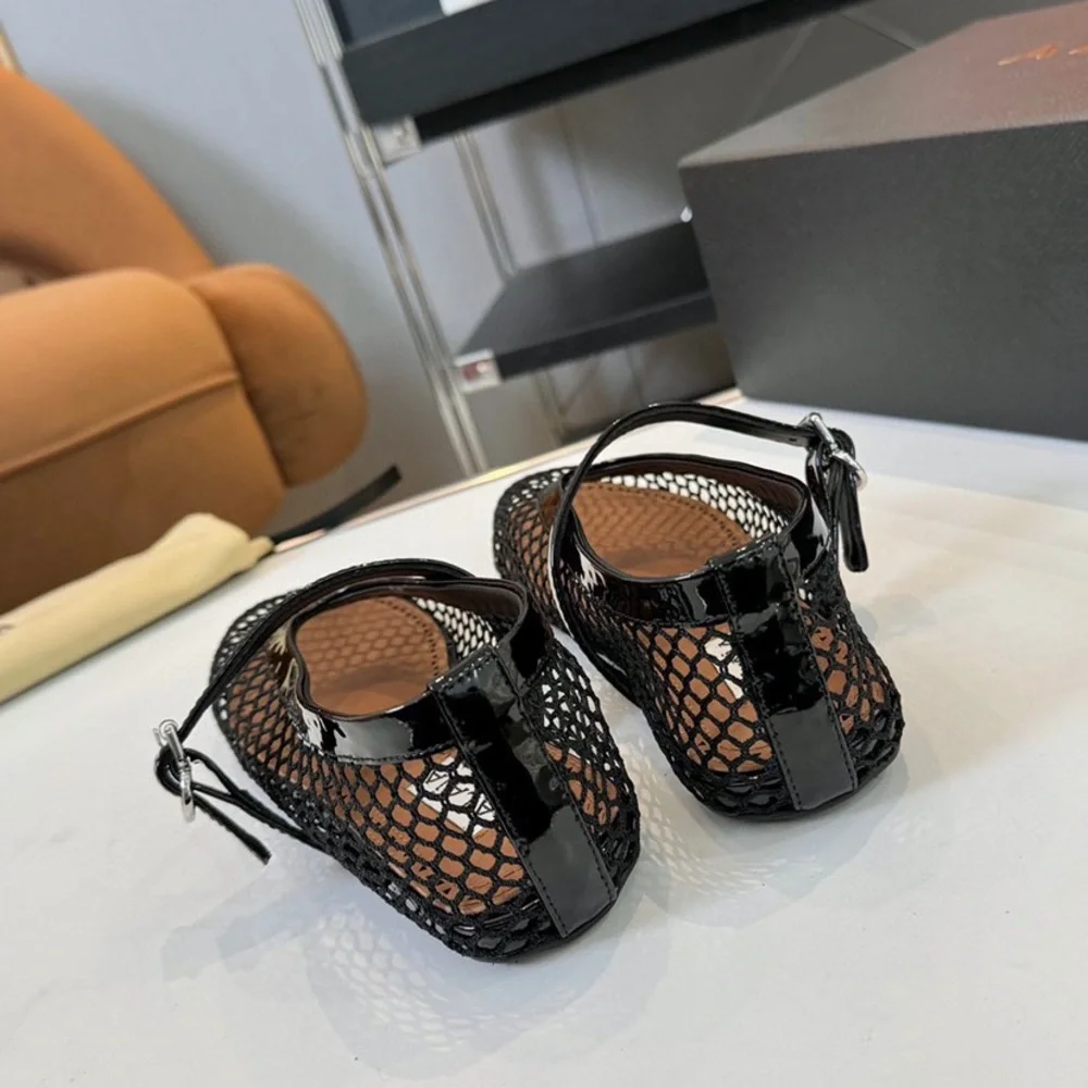 Alaia Black Mesh Flats - Picture 5 of 6